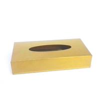 Porta-Lenços De Papel De Aço Inox - Dourado By Fineza