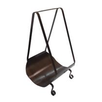 Porta Lenha Cesto Suporte Lareira Multiuso Ouro Envelhecido Porta Lenha Cesto Suporte Lareira Multiuso Ouro Envelhecido