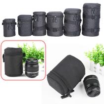 Porta Lentes c/ Zíper Acolchoado Bolsa Case Capa Protetora p/ Objetiva de Câmera Fotográfica Porta Lentes c/ Zíper Acolchoado Bolsa Case Capa Protetora p/ Objetiva de Câmera Fotográfica