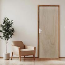 Porta Lisa Mescla 210X80 Batente 09 CM Fechadura Alavanca Lado Direito Rodam