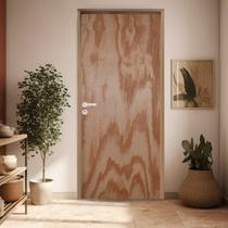 Porta Lisa Mescla Batente Ecológico 14 Fechadura Stilo Externa 82cm X 210cm Direito Rodam