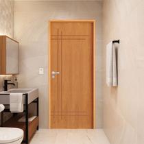 Porta Lisa Padrão Imbuia Belíssima 9 Batente Ecológico 09 Fechadura Stilo Wc 72 X 2,10 e