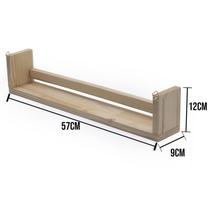 Porta Livros Grande Prateleira Temperos Condimentos Pinus