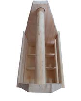 Porta long neck de madeira com abridor
