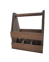 Porta Long Neck De Madeira Marrom Com Abridor