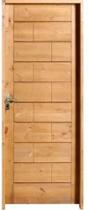 Porta Madeira Maciça Ekos Com Batente E Fechadura 2,10x80 Direita Porta Madeira Maciça Ekos Com Batente E Fechadura 2,10x80 Direita