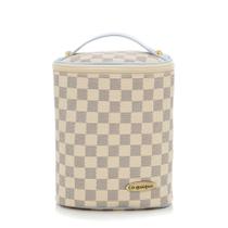 Porta Mamadeira Lequiqui Escocesa Colour - Xadrez Cru c/ Azul Porta Mamadeira Lequiqui Escocesa Colour - Xadrez Cru c/ Azul