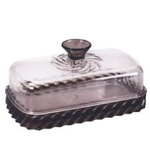 Porta Manteiga de Plástico Com Tampa Cristal Twist Plasutil ref.15442