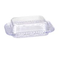 Porta Manteiga Manteigueira Decorada Cristal Transparente - Keita