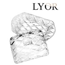 Porta Manteigueira Vidro Cristal Com Tampa Deli Lyor 7476