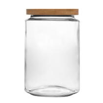 Porta Mantimento com Tampa de Bambu Oásis 2,5L Vidro