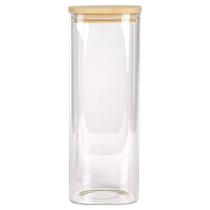 Porta Mantimento CrystalSquare 1,9L com Tampa em Bambu