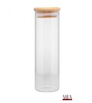 Porta Mantimento de Vidro Borossilicato com Tampa de Bambu 210ml Porta Mantimento de Vidro Borossilicato com Tampa de Bambu 210ml