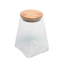Porta Mantimento de Vidro Borossilicato com Tampa de Bambu 880 ml Wolff
