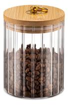 Porta Mantimento De Vidro Classico Com Tampa De Bambu 550Ml Dolce Home