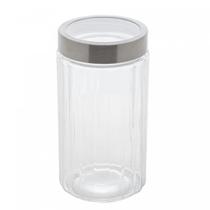 Porta Mantimento de Vidro com Tampa de Aço Inox e Acrílico Sydney 1,6L - Lyor