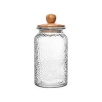 Porta Mantimento de Vidro com Tampa de Bambu 1,3L - Wolff