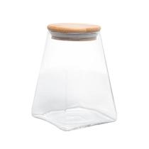 Porta Mantimento De Vidro Com Tampa De Bambu 500mL Wolff Porta Mantimento De Vidro Com Tampa De Bambu 500mL Wolff