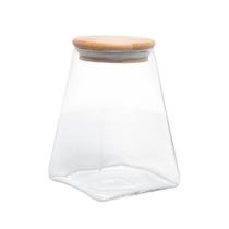Porta Mantimento De Vidro Com Tampa De Bambu 500Ml - Wolff Porta Mantimento De Vidro Com Tampa De Bambu 500Ml - Wolff