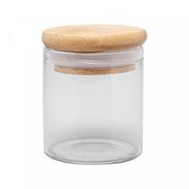 Porta Mantimento de Vidro com Tampa de Bambu 60ml - Wolff