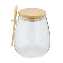 Porta Mantimento em Vidro c/Tampa e Colher em Bambu 750ml