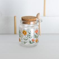 Porta Mantimento Redondo de Lyor Flora Vidro com Tampa 240ml