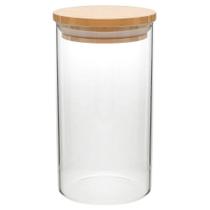 Porta Mantimento Vidro Borrossilicato Tampa Bambu 1 L - Dynasty