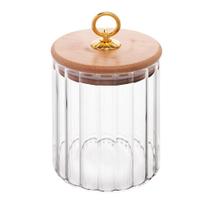 Porta Mantimento Vidro C/Tampa Bambu Classic 550ml Wolff - WOLFF GOURMET