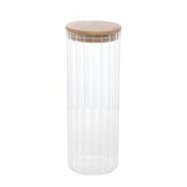 Porta Mantimento Vidro Tampa Bambu Gourmet 1,1L