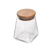 Porta Mantimento Wolff De Vidro Com Tampa De Bambu 350ml