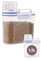 Porta Mantimentos 1,5kg com Copo Medidor Dispenser Multiuso Trava Firme Porta Mantimentos 1,5kg com Copo Medidor Dispenser Multiuso Trava Firme