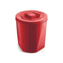 Porta Mantimentos Color 5,1L Vermelho Solido Plástico Uz