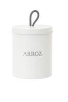 Porta Mantimentos Com Tampa Puxador De Corda 11X15Cm - Arroz