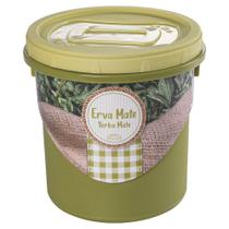 Porta mantimentos com tampa rosca chá mate 1,8 litros Plasutil ref. 8171