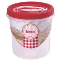 Porta mantimentos com tampa rosca tapioca 1,8 litros Plasutil ref. 144 Porta mantimentos com tampa rosca tapioca 1,8 litros Plasutil ref. 144