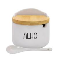 Porta Mantimentos/Condimentos - Branco (250g) Alho