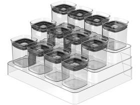 Porta-Mantimentos de Plástico Hermético Retangular 150ml Ou Block