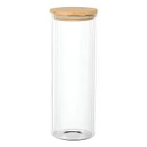 Porta Mantimentos de Vidro com Tampa de Bambu 1,8 Litros Domni