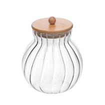 Porta Mantimentos De Vidro Com Tampa De Bambu Classic 450Ml - WOLFF GOURMET Porta Mantimentos De Vidro Com Tampa De Bambu Classic 450Ml - WOLFF GOURMET