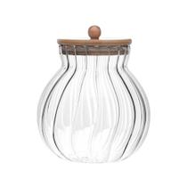 Porta Mantimentos De Vidro Com Tampa De Bambu Classic 700Ml - WOLFF GOURMET Porta Mantimentos De Vidro Com Tampa De Bambu Classic 700Ml - WOLFF GOURMET