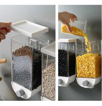 Porta Mantimentos Dispenser 1kg Grãos Pote Organizador Cereal Alimento Parede