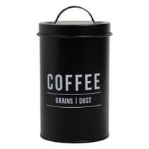 Porta Mantimentos Lata Preta Para Café Em Pó ou Grãos 1,2 Litros Porta Mantimentos Lata Preta Para Café Em Pó ou Grãos 1,2 Litros