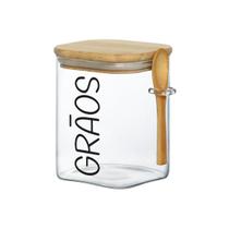 Porta Mantimentos - Quadrado (950 ml) Grãos Porta Mantimentos - Quadrado (950 ml) Grãos