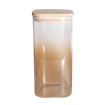 Porta Mantimentos Quadrado Em Vidro Borossilicato Degradê âmbar Dynasty 1,6l Porta Mantimentos Quadrado Em Vidro Borossilicato Degradê âmbar Dynasty 1,6l