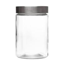 Porta Mantimentos Tampa Prata Visor Acrilíco 1,3600L Vidro Porta Mantimentos Tampa Prata Visor Acrilíco 1,3600L Vidro