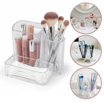 Porta Maquiagem de Pincel e batom Organizador Acrílico Para Cosméticos Porta Maquiagem de Pincel e batom Organizador Acrílico Para Cosméticos