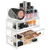 Porta Maquiagem Organizador Cosméticos Blush Pincel Batom Skin Care Banheiro Penteadeira Quarto Salão Porta Maquiagem Organizador Cosméticos Blush Pincel Batom Skin Care Banheiro Penteadeira Quarto Salão