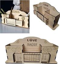 Porta Maquiagem Porta Treco Organizadora de Mesa Calendario