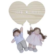 Porta Maternidade Bexigas com Menina e Menino Gêmeos Quarto Bebê Infantil