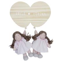 Porta Maternidade Bexigas com Meninas Gêmeas Quarto Bebê Infantil Porta Maternidade Bexigas com Meninas Gêmeas Quarto Bebê Infantil